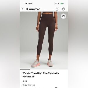 Lululemon Wunder train leggings